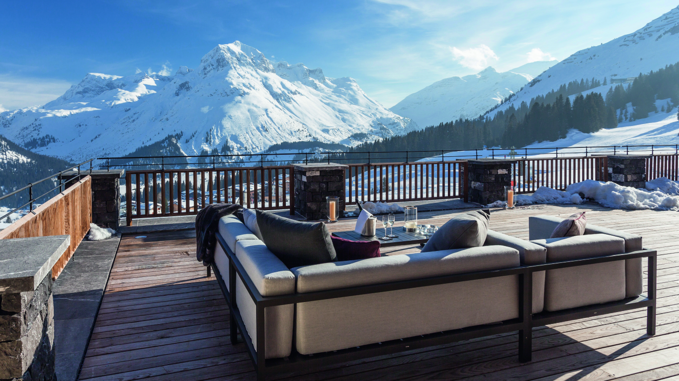 Ресторан на горнолыжном курорте Лех, Австрия