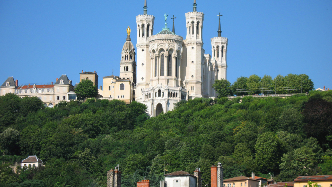 Собор в городе Лион, Франция