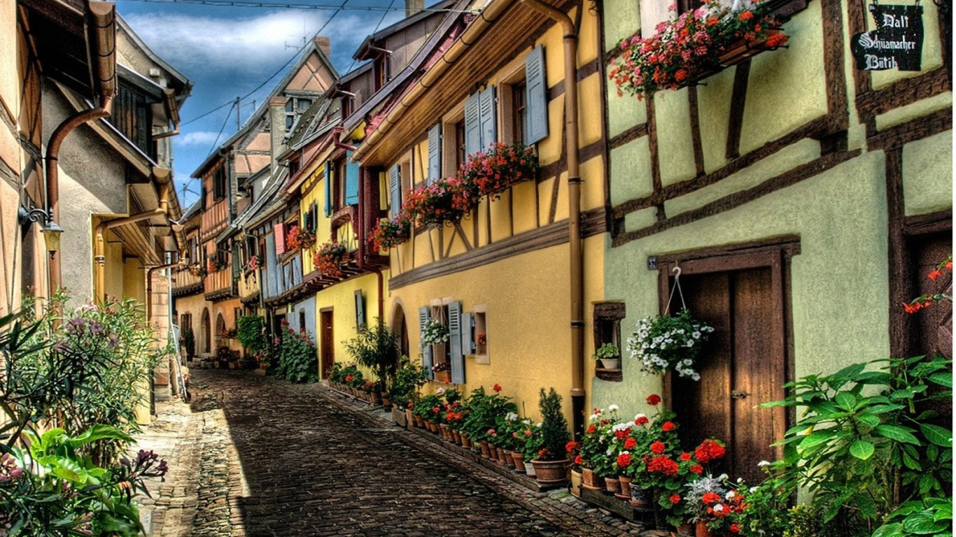 Старинные дома в Эльзасе, Франция