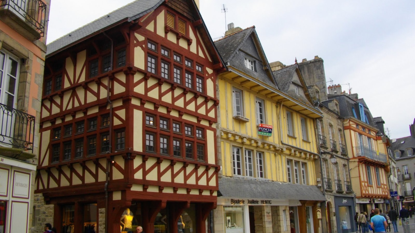 Старинные дома в Бретань, Франция