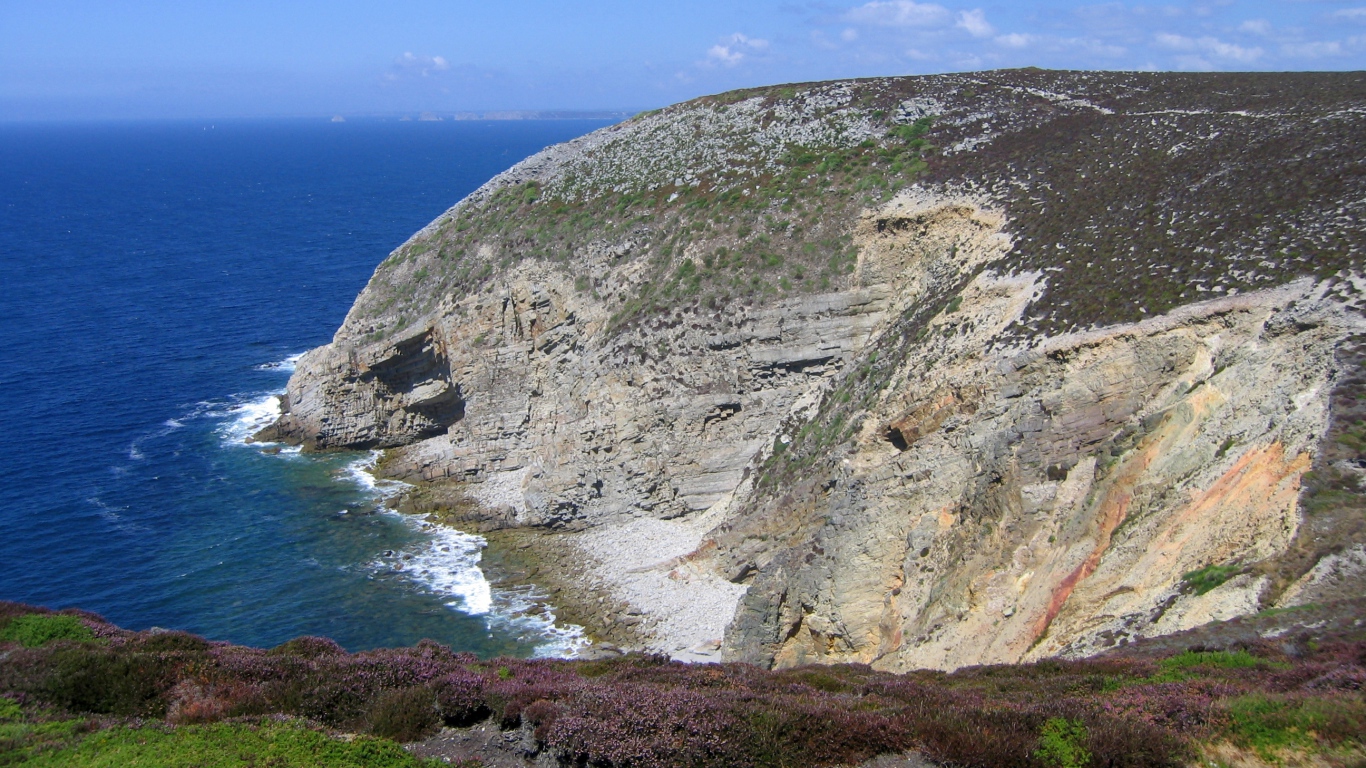 Побережье моря в Бретань, Франция