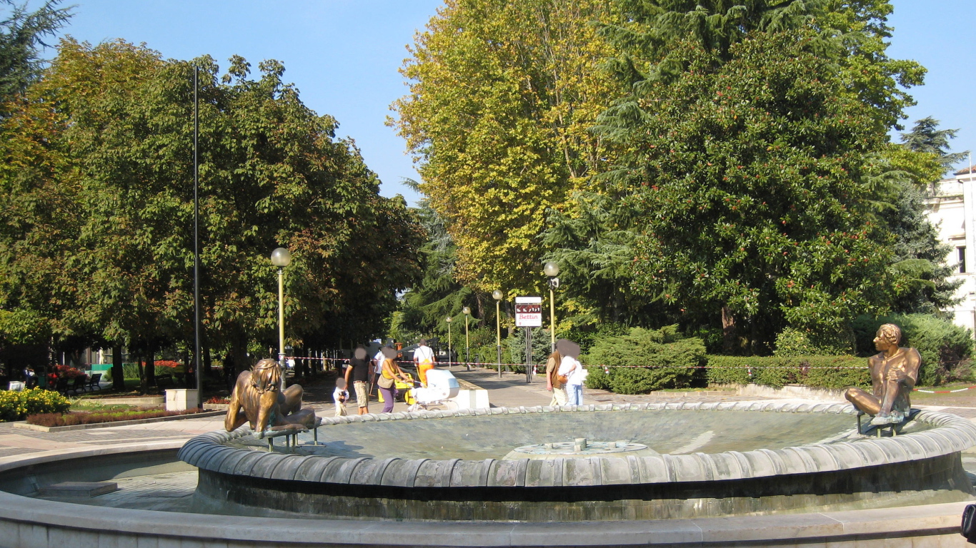 Фонтан на курорте Абано Терме, Италия