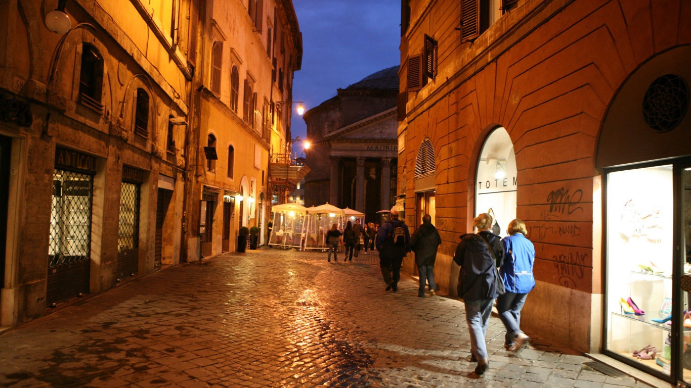 Ночная прогулка в Риме, Италия