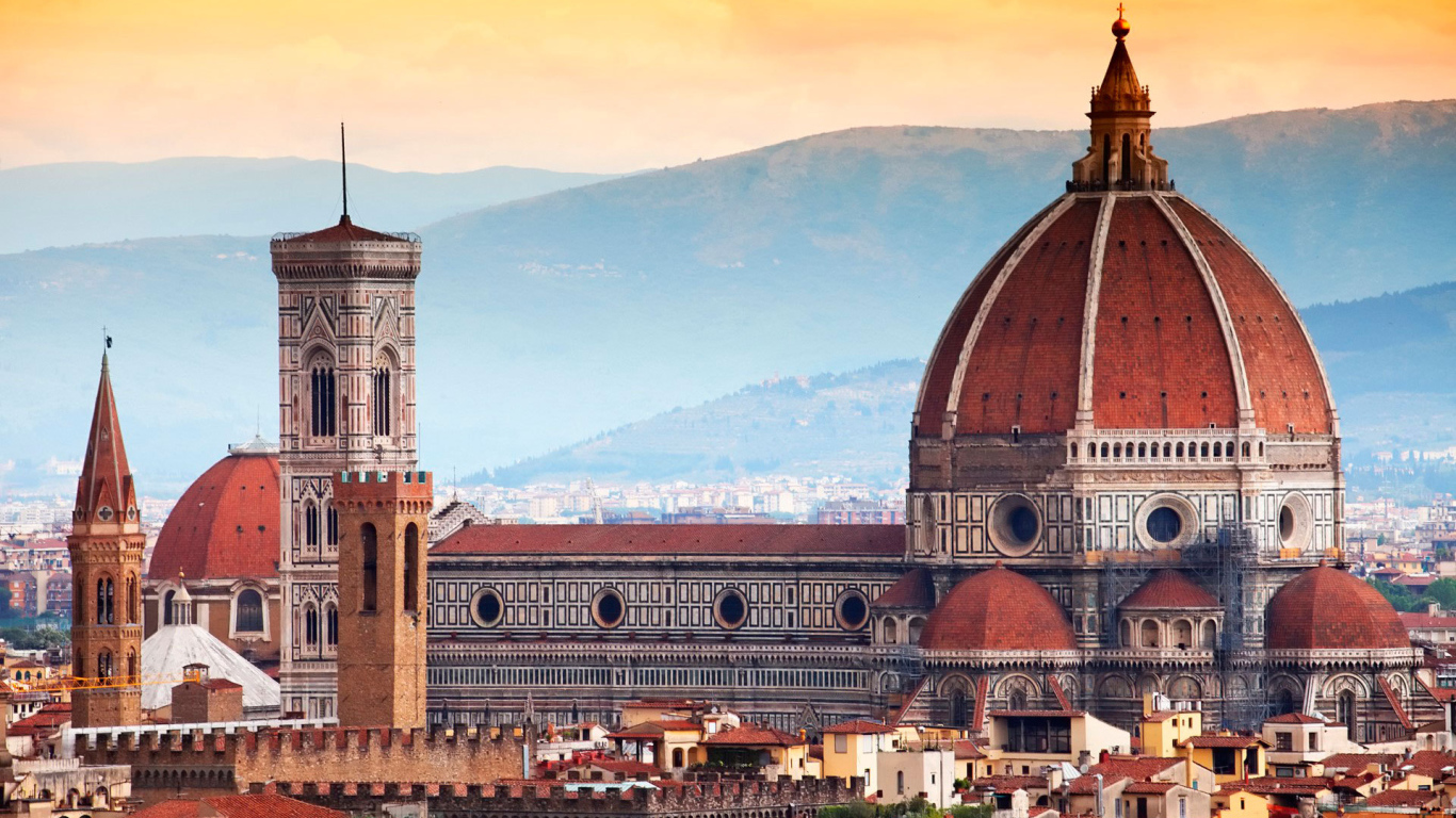 Старинный собор во Флоренции, Италия