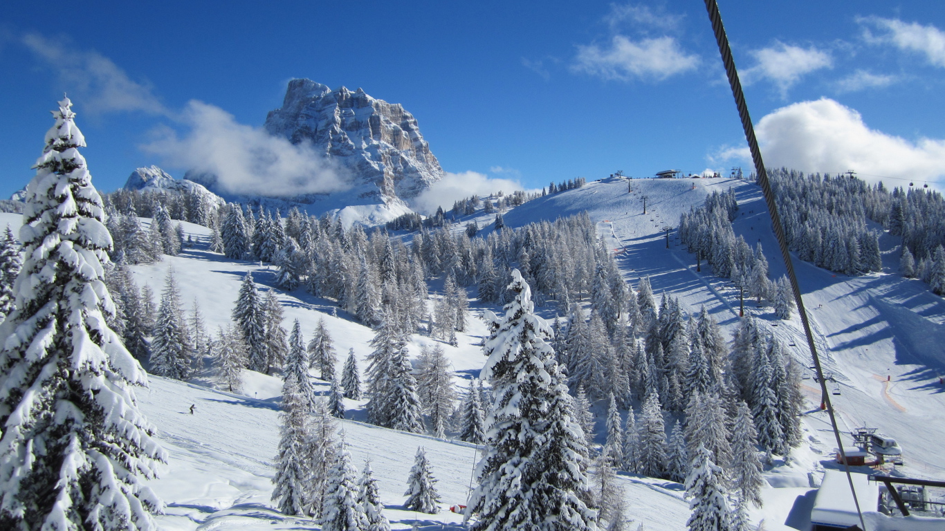 Лыжная трасса на курорте Аллеге, Италия