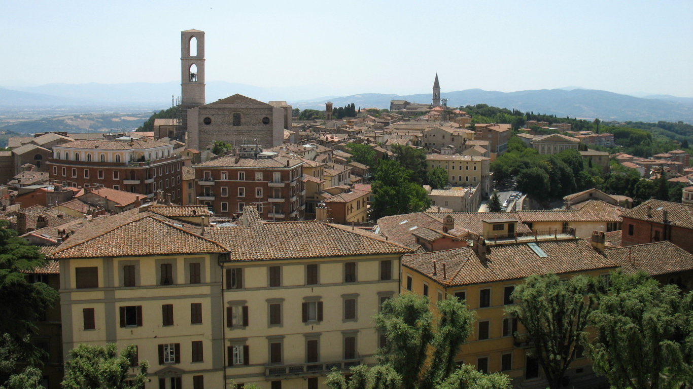 Городские постройки в Перудже, Италия