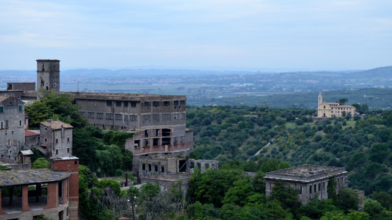Вид с башни в Тиволи, Италия