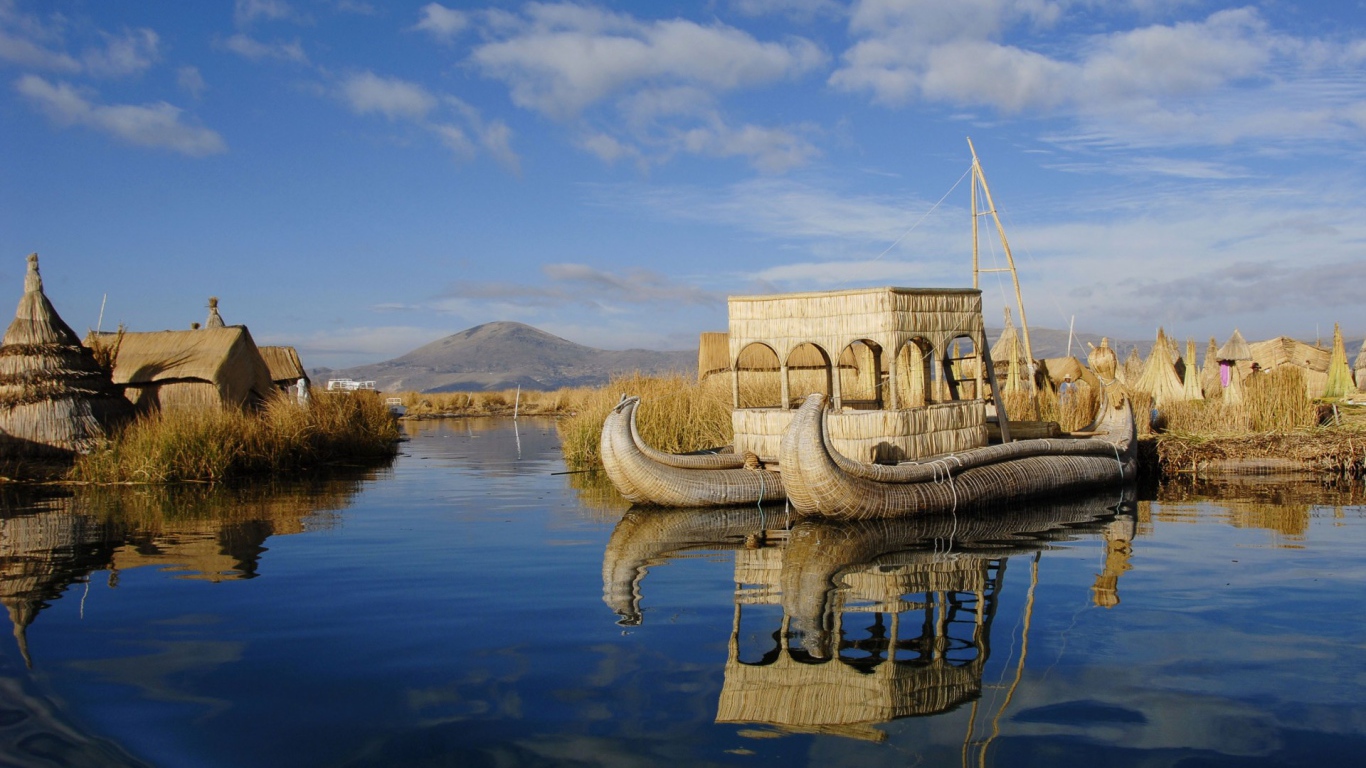 Деревня на воде в Перу
