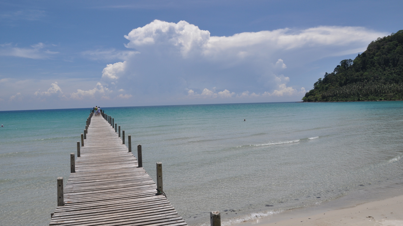 Морской пирс на острове Ко Куд, Таиланд