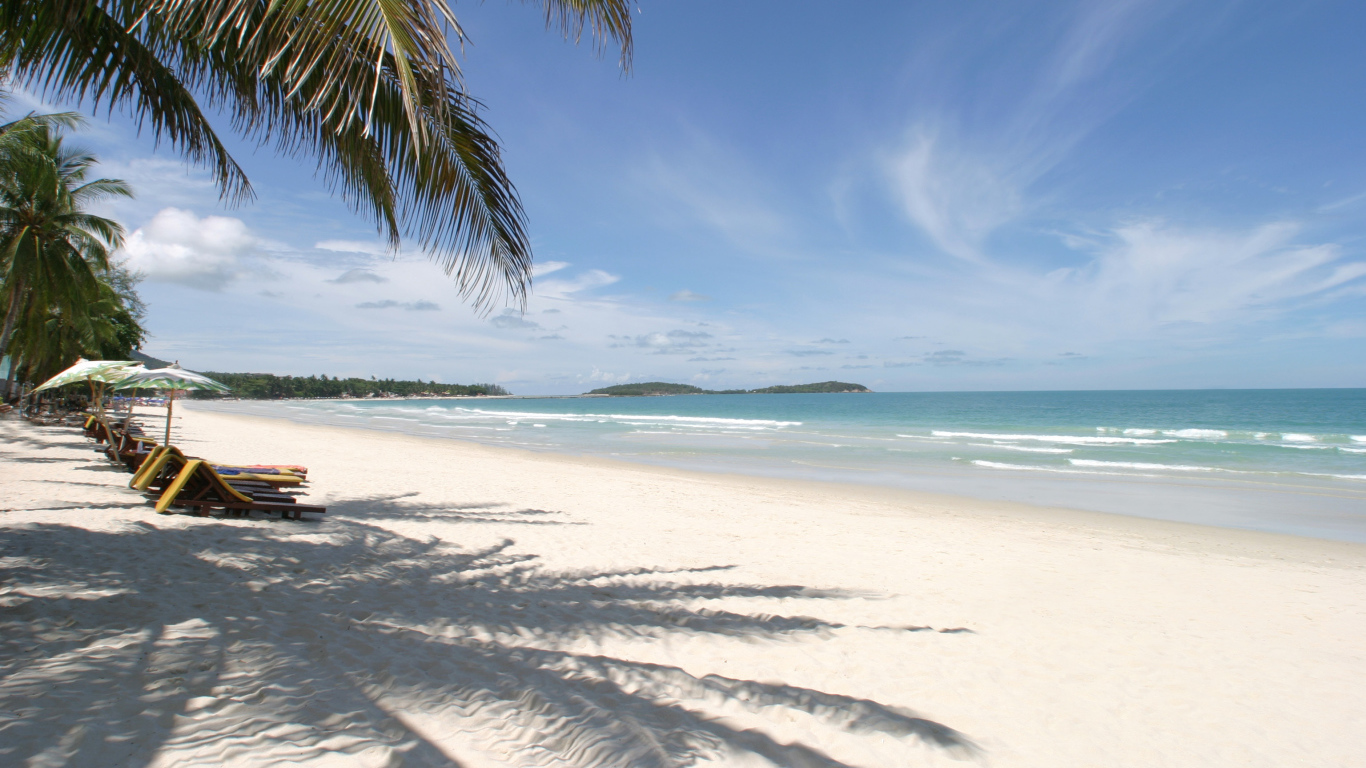 Песчаный пляж на курорте Хуа Хин, Таиланд