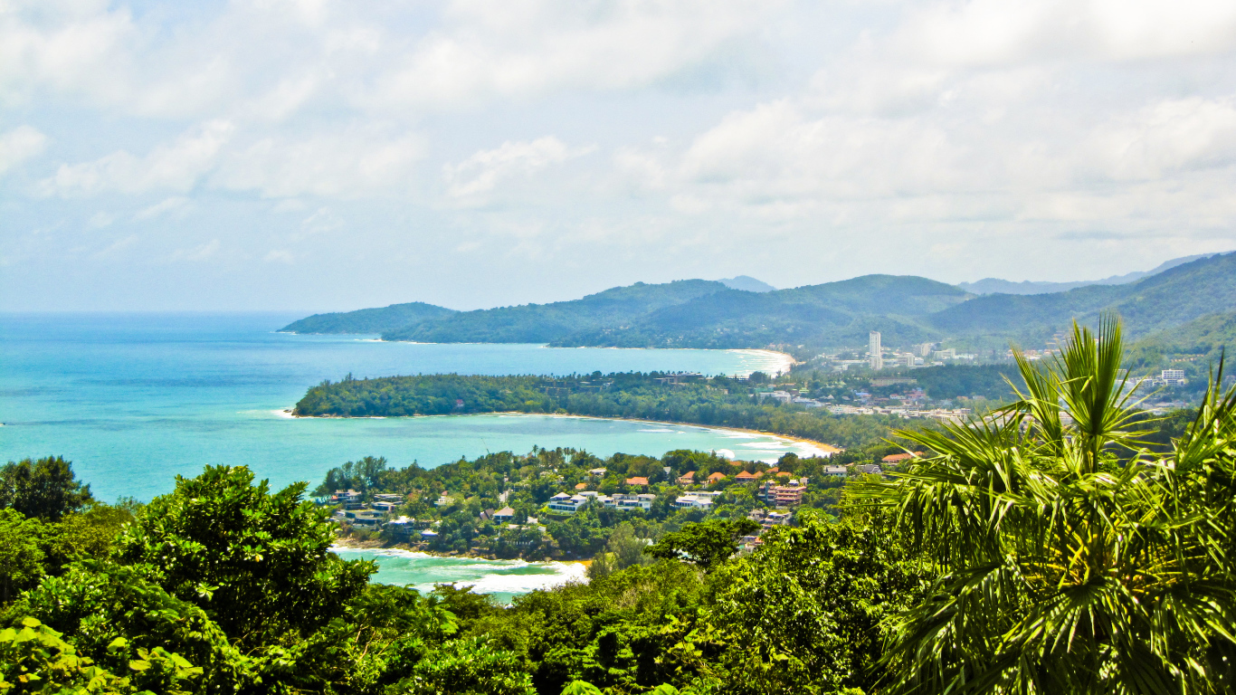 Вид на курорт на острове Панган, Таиланд