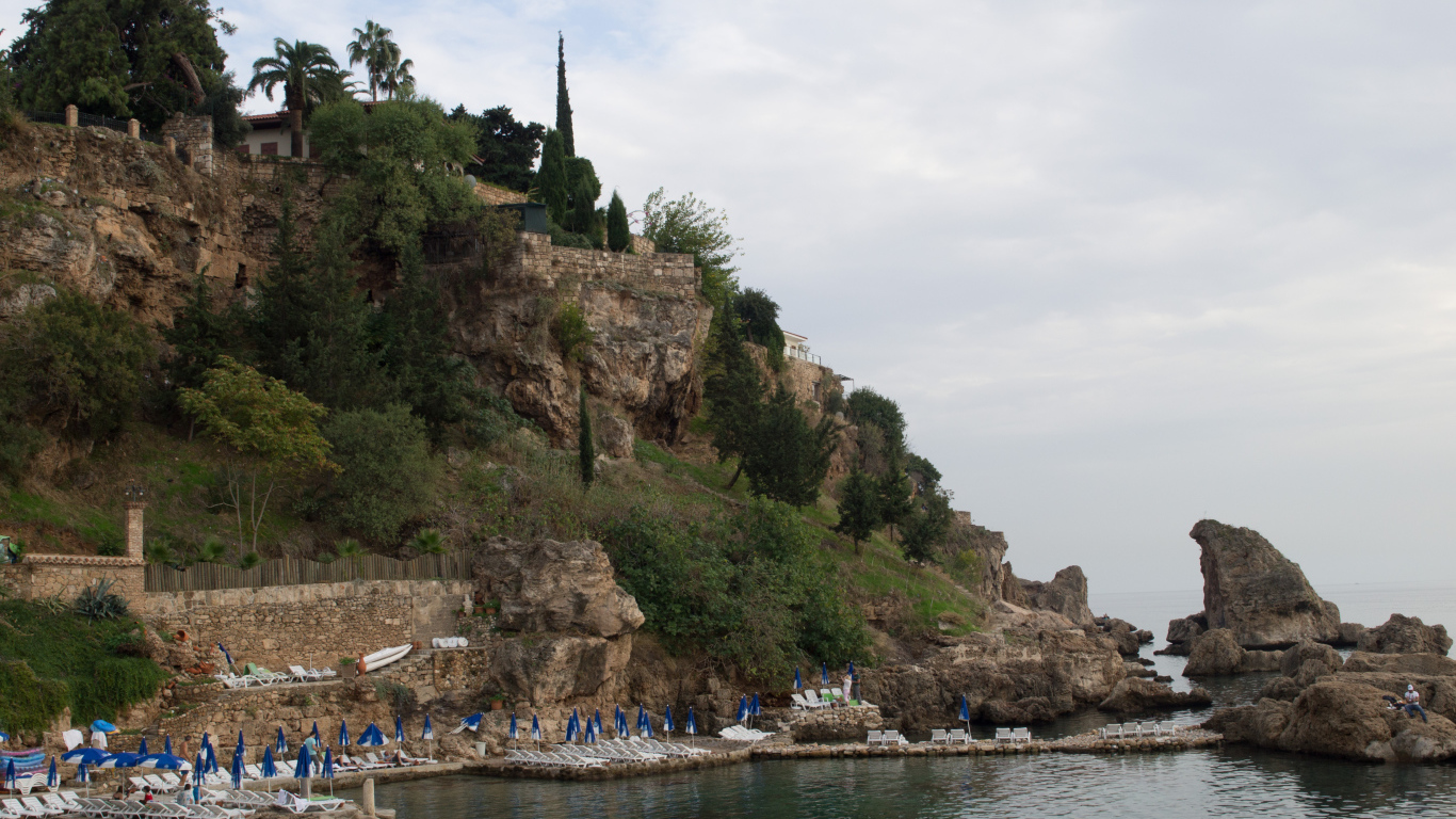 Rock on the coast in Belek, Turkey
