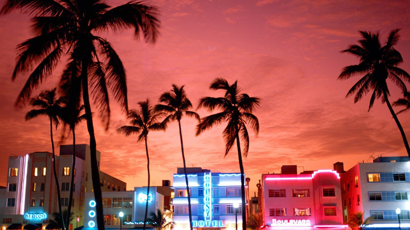 Neon lights of Miami