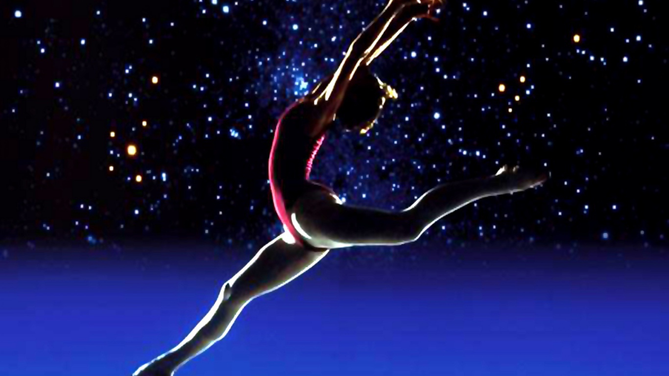 Балерина на фоне звезд