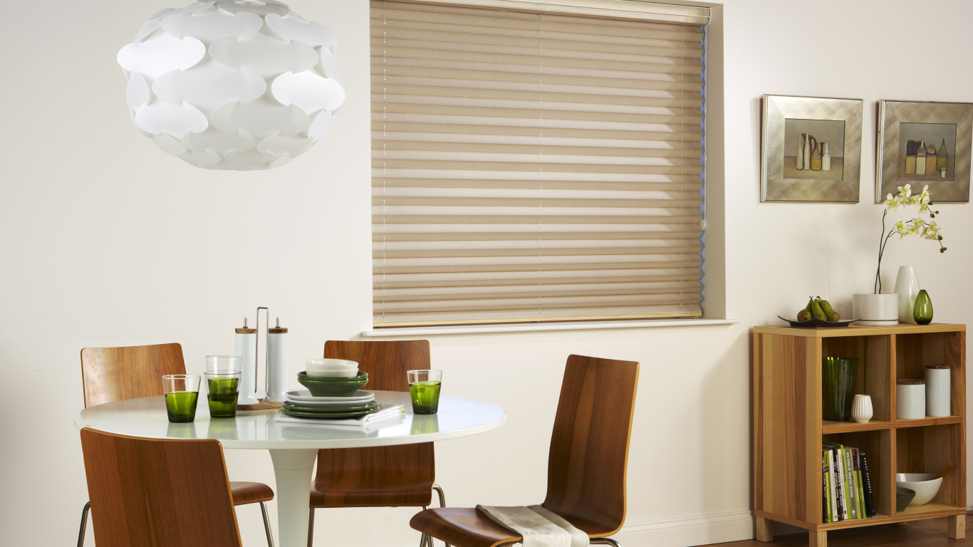 Жалюзи на окне в столовой