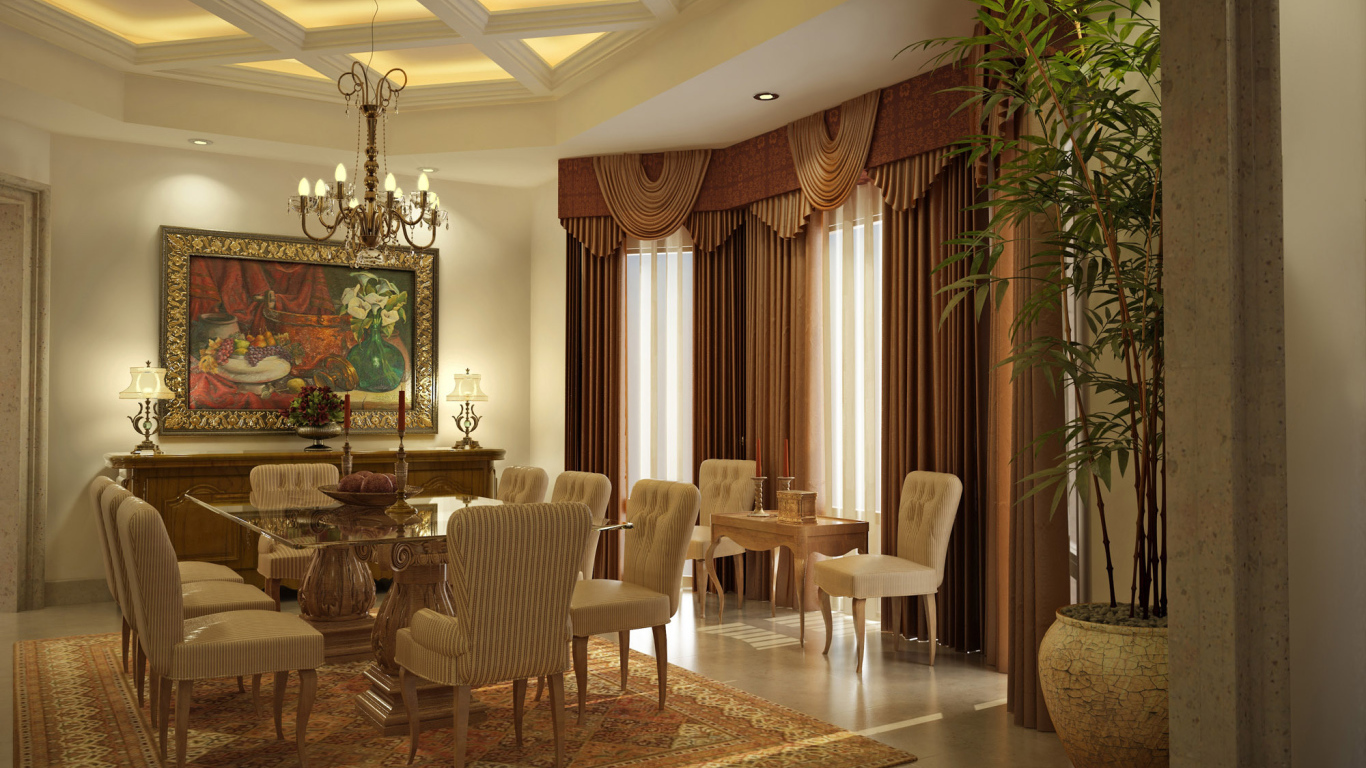Столовая в богатом доме