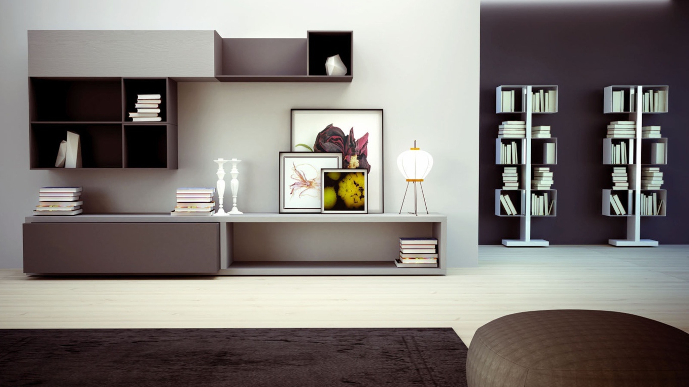 Мебель из блоков для гостиной