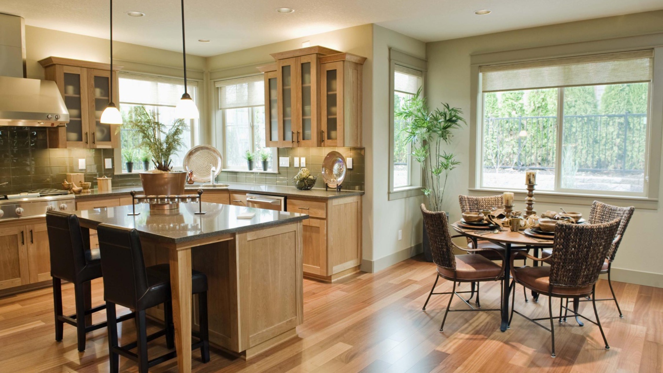 Кухня-столовая в доме