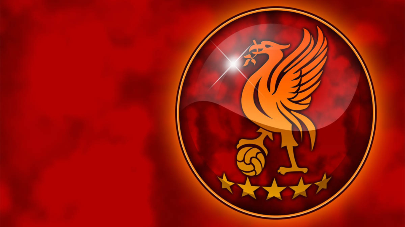 Ливерпуль на красном фоне