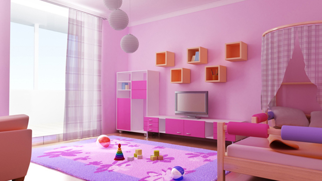 Розовая детская для девочки