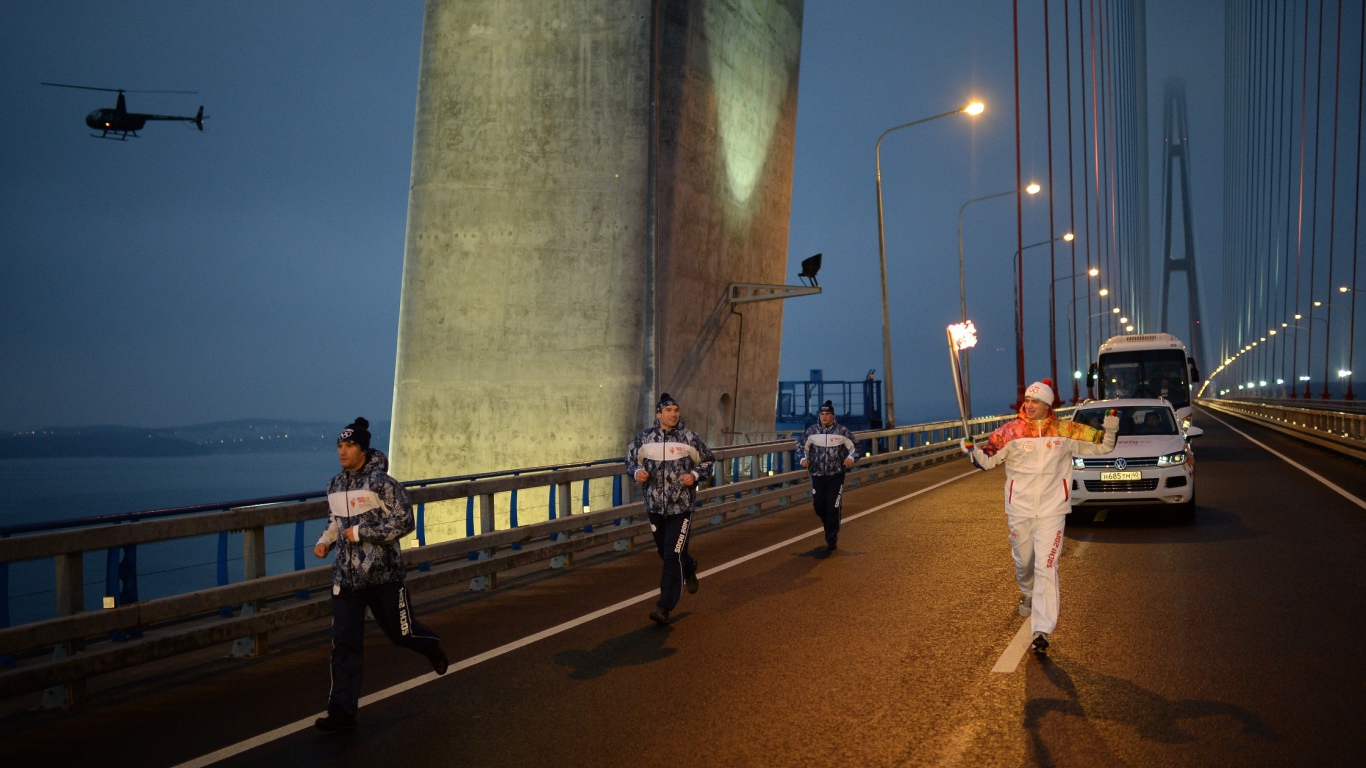 Эстафета Олимпийского огня игр в Сочи 2014