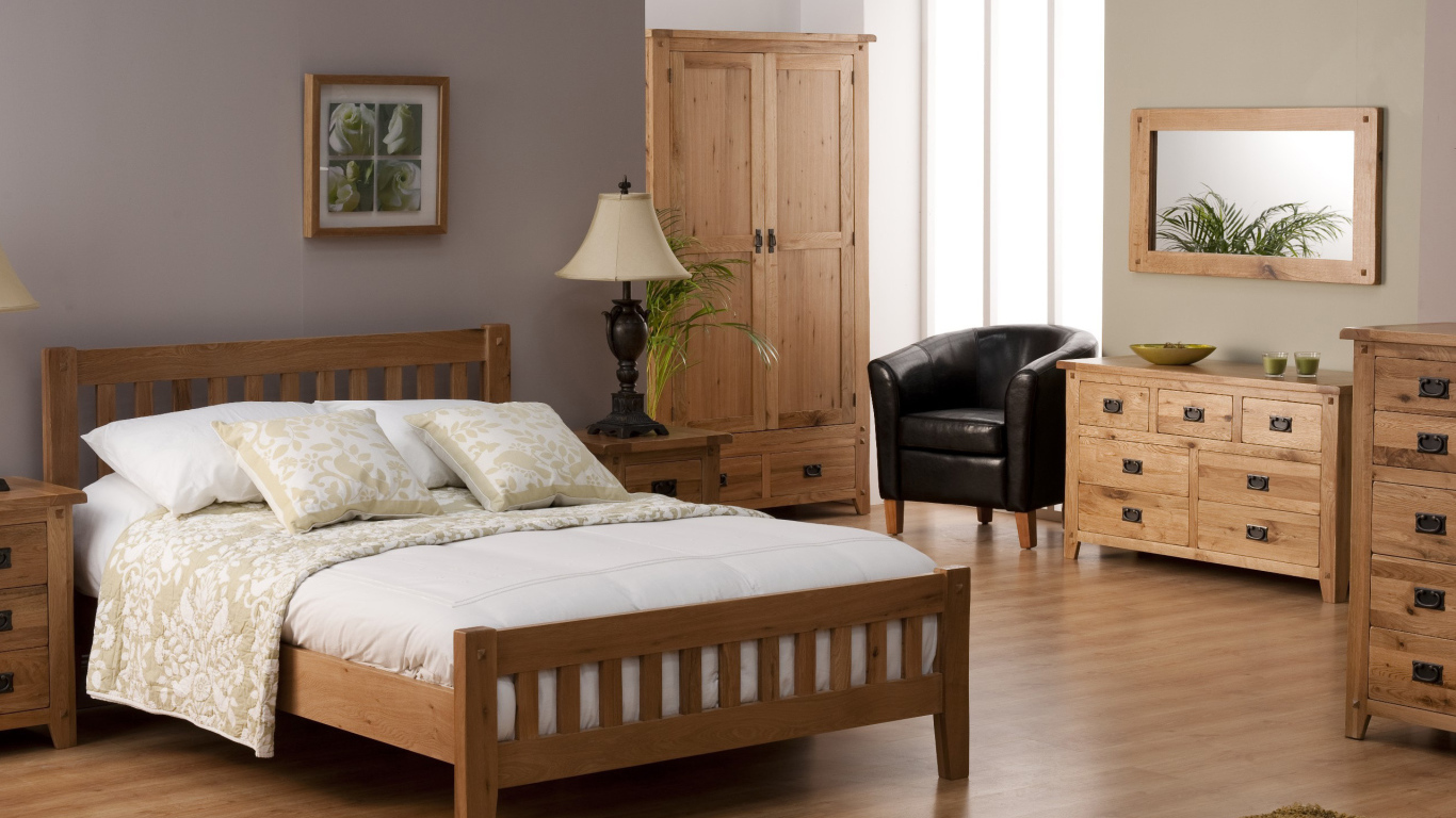 Стильная деревянная мебель для спальни