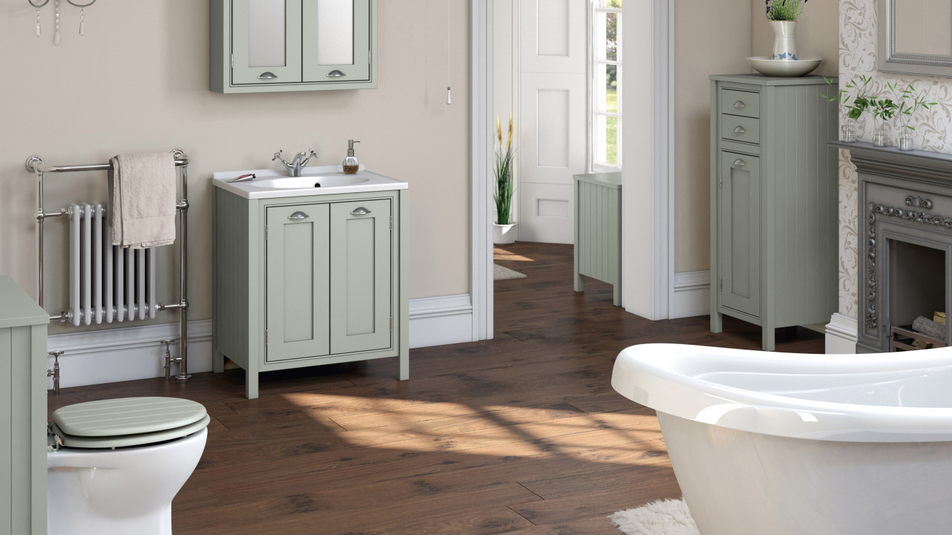 Традиционное оформление ванной комнаты