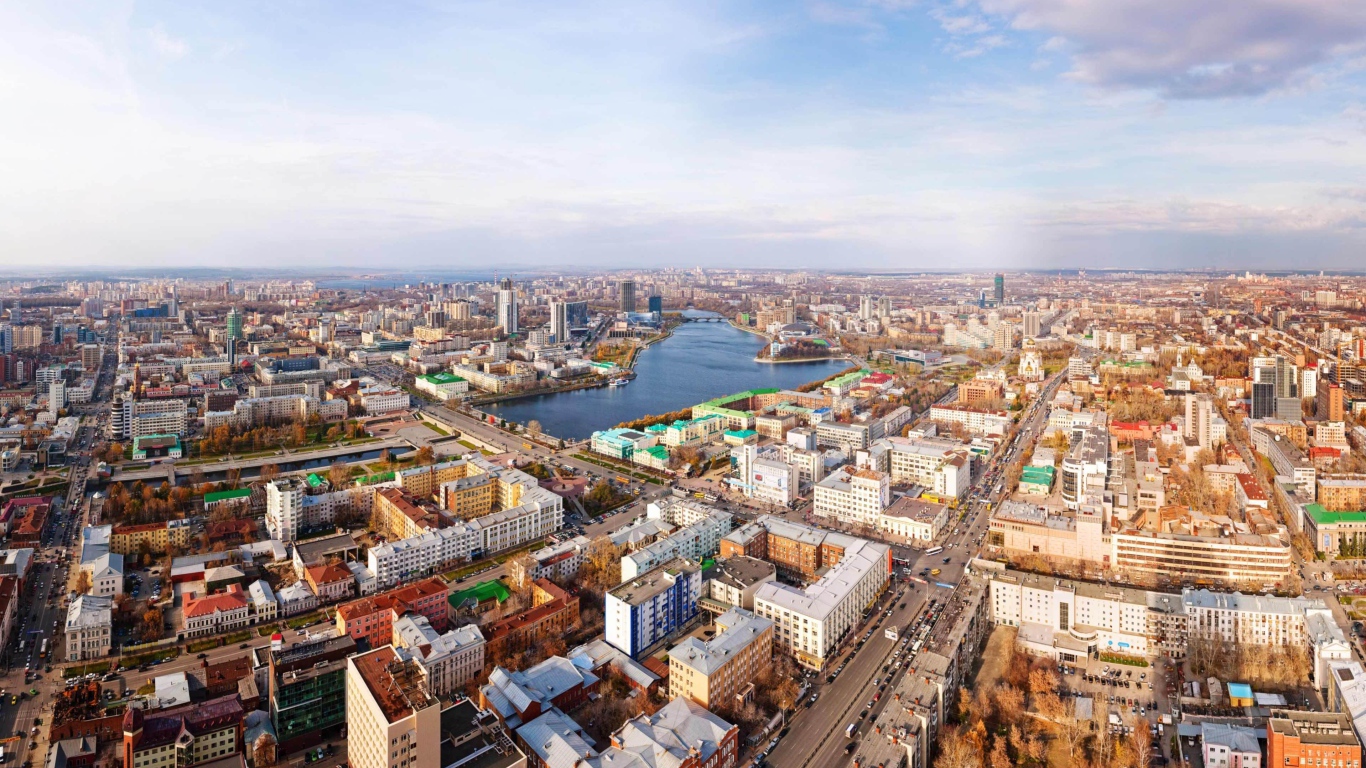 Вид сверху на Киев