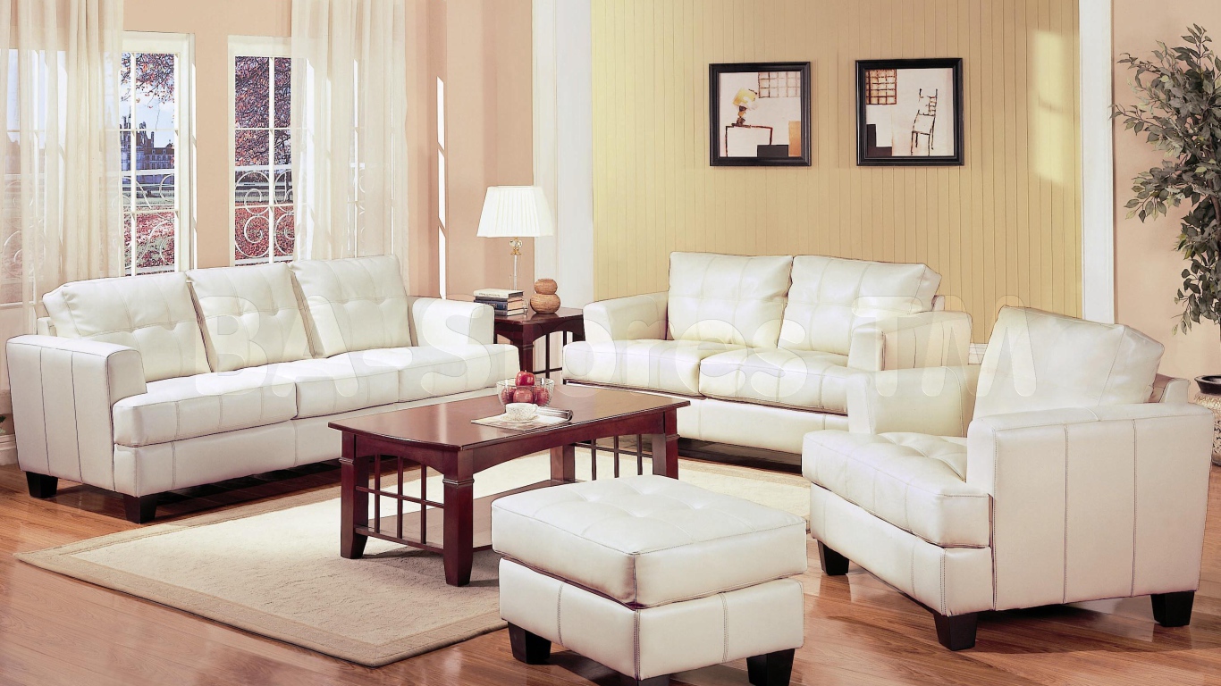 Белая мебель в гостиной