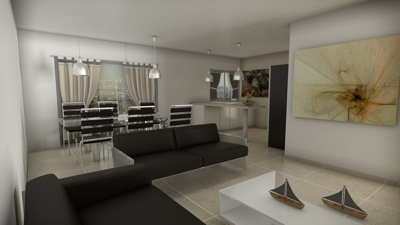 Белые стены в столовой