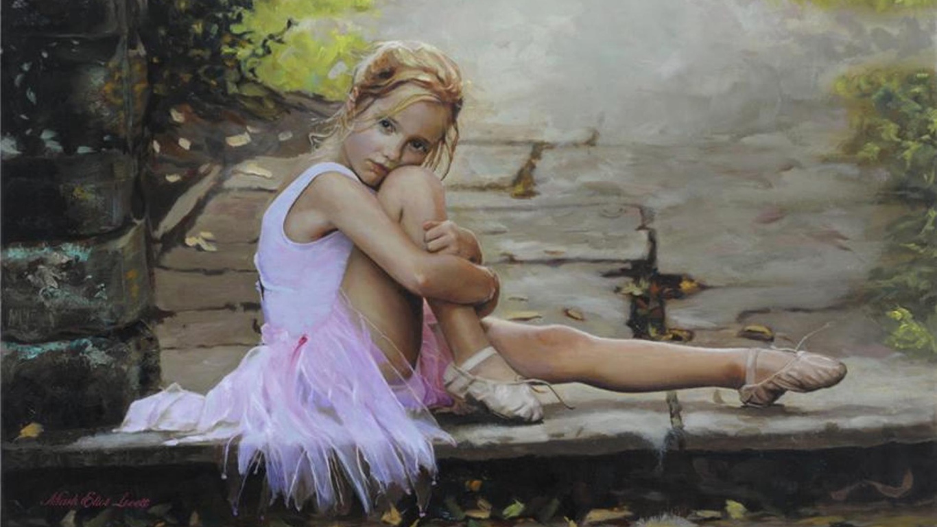 Юная балерина отдыхает