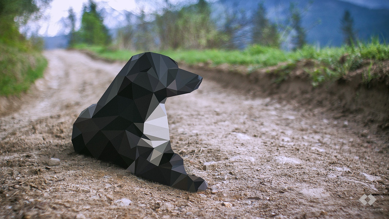 Кубическая черная собака