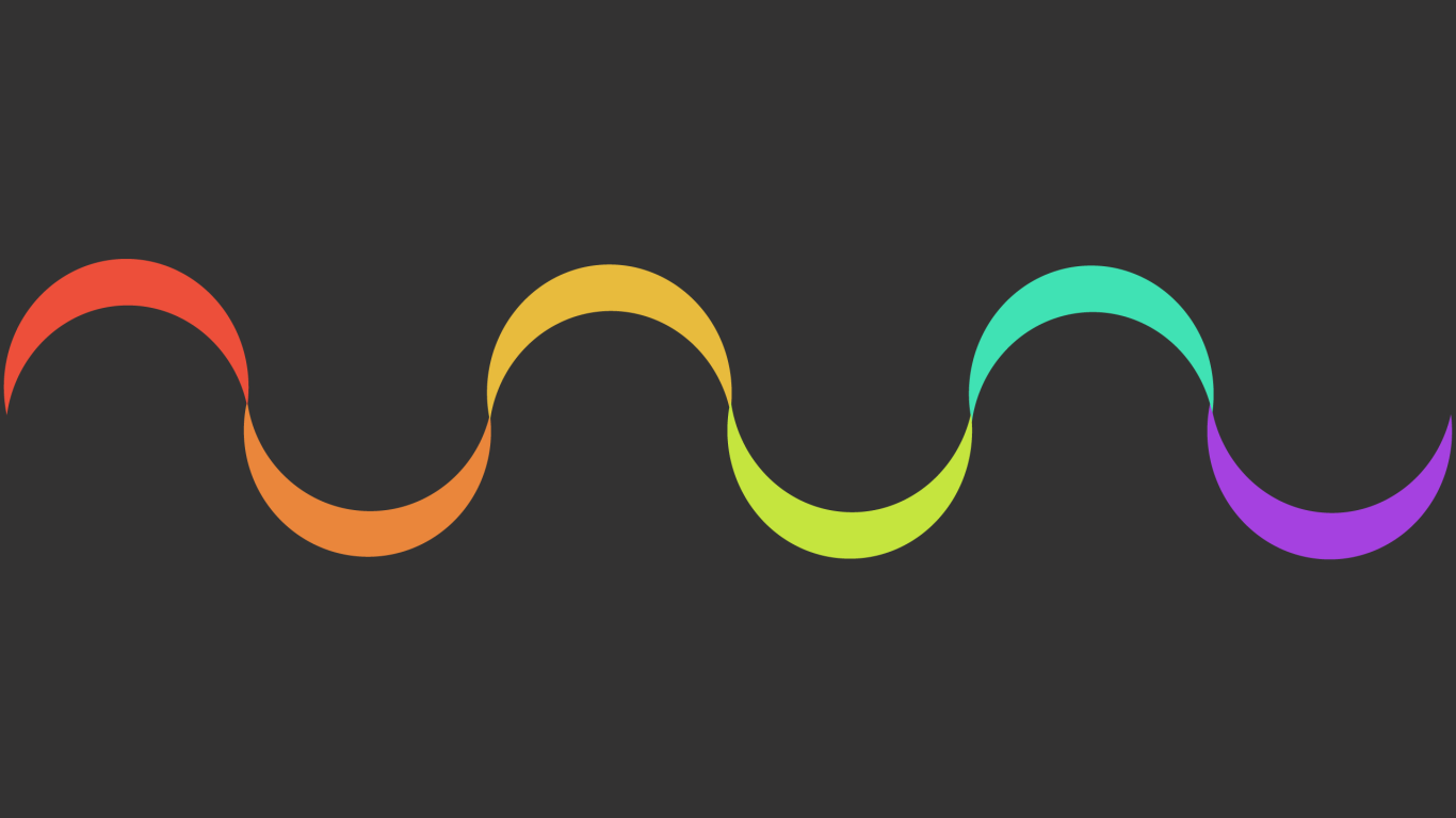 Волнистая разноцветная лента