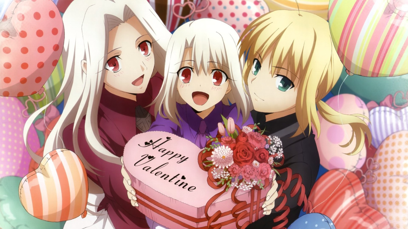 Подарок на День Валентина от девушек аниме
