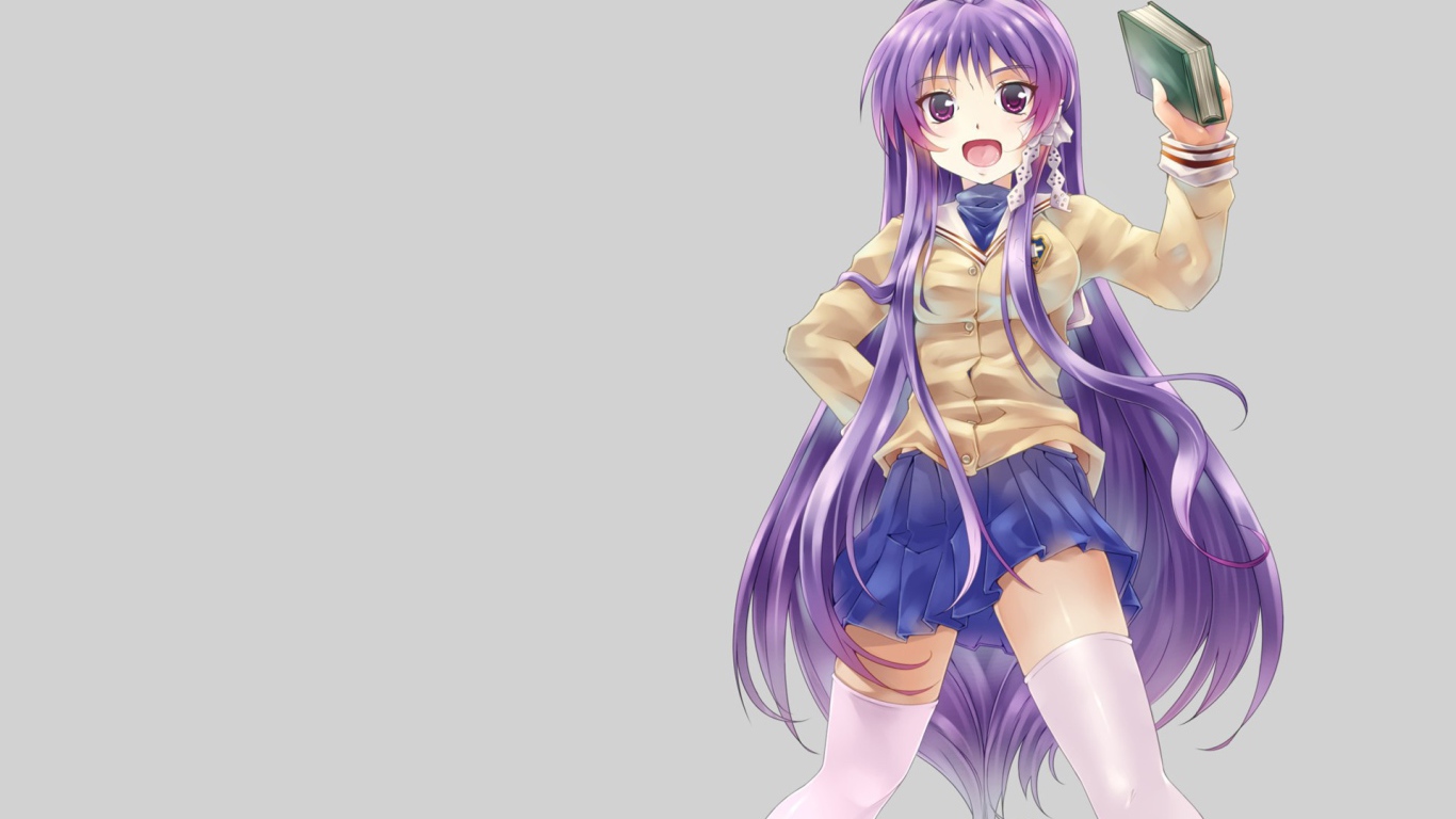 Аниме девушка с книгой в руке