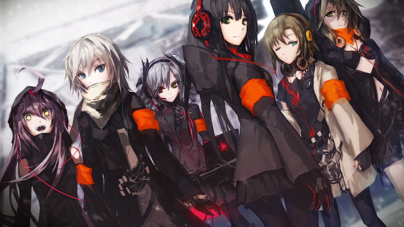 Команда девушек Аниме