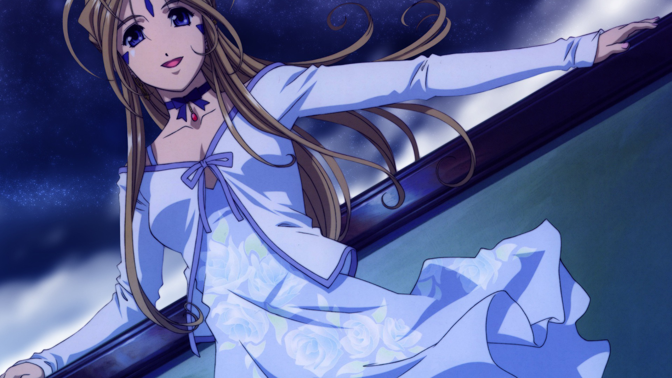 Красивая девушка аниме Belldandy