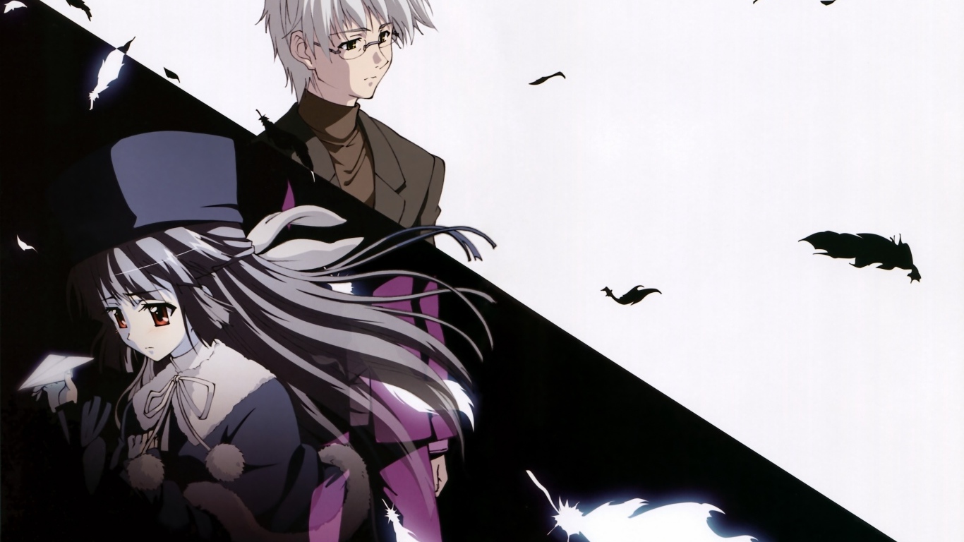 Черное и белое в аниме Эф - история воспоминаний