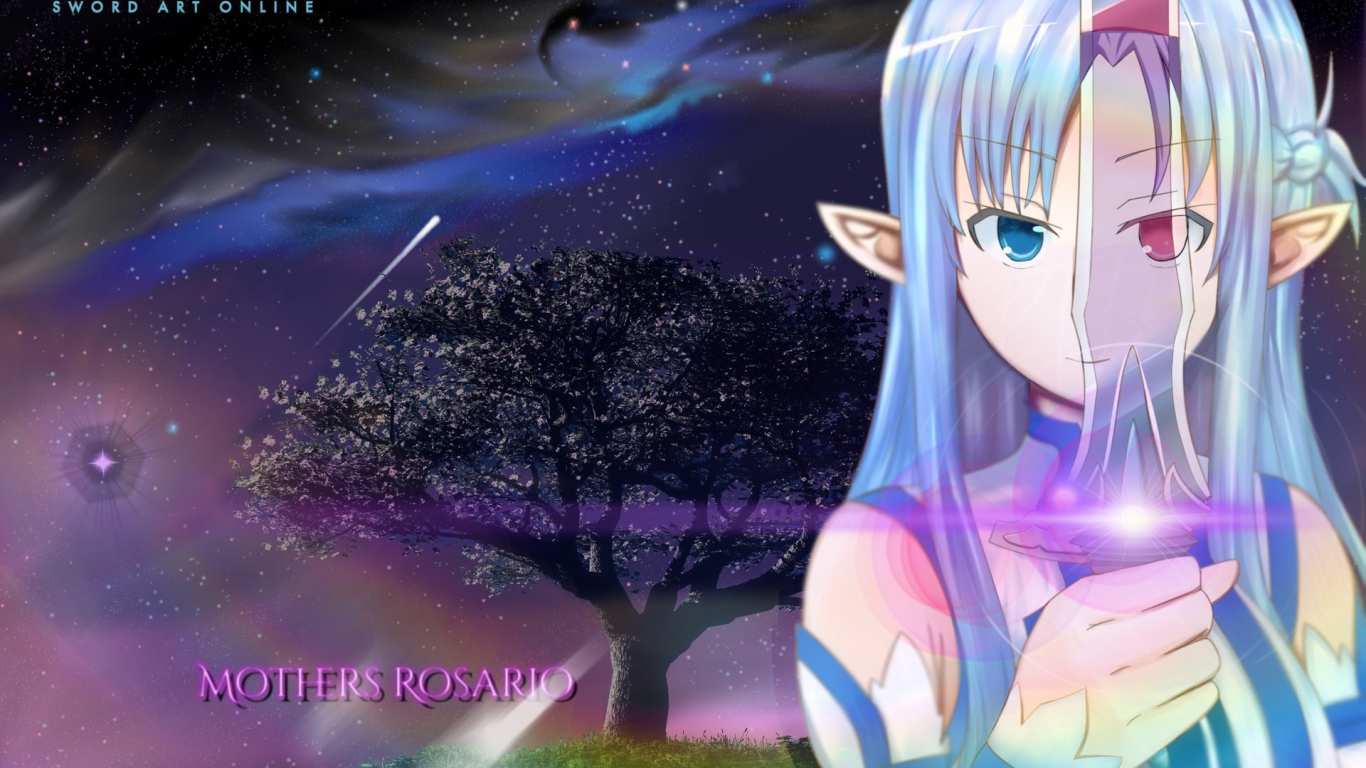 Девушка держит в руке прозрачный меч, аниме Sword Art Online