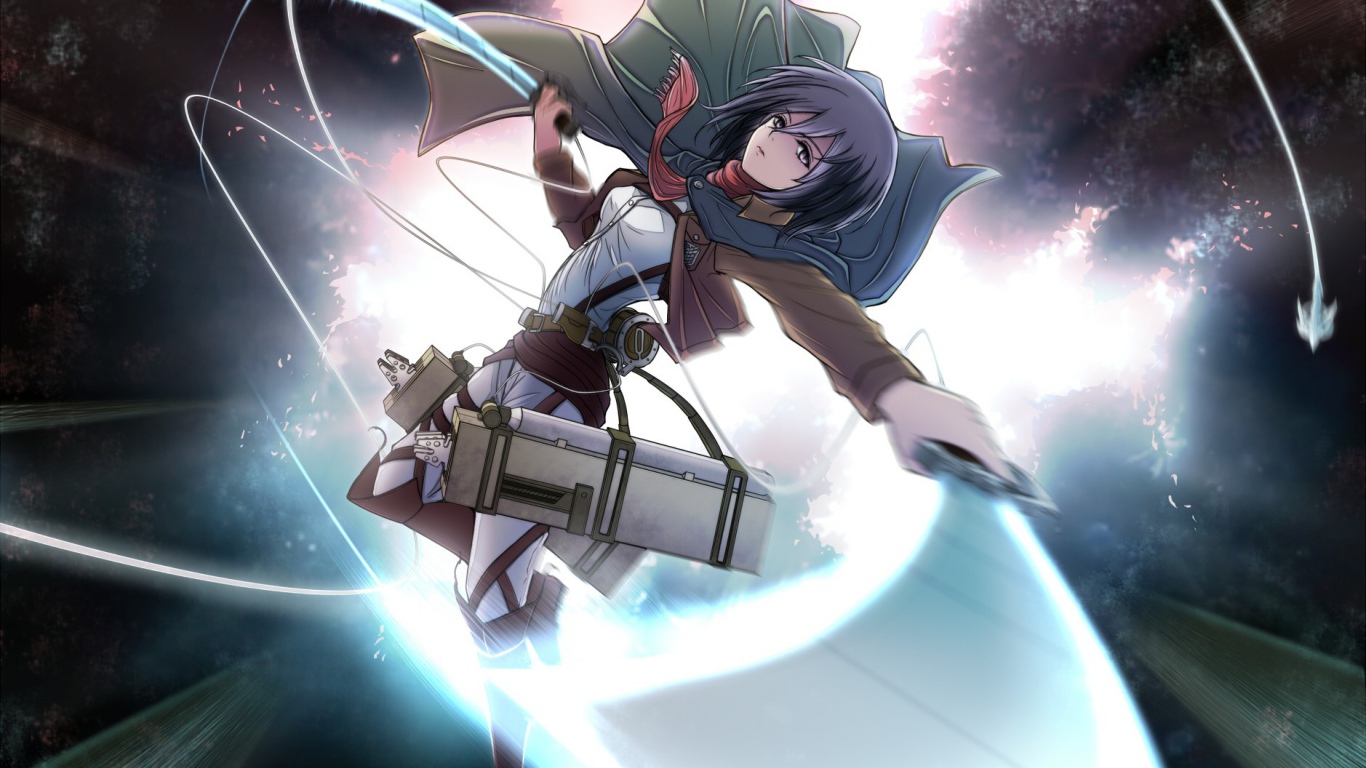 Девушка в полете, аниме Атака Титанов