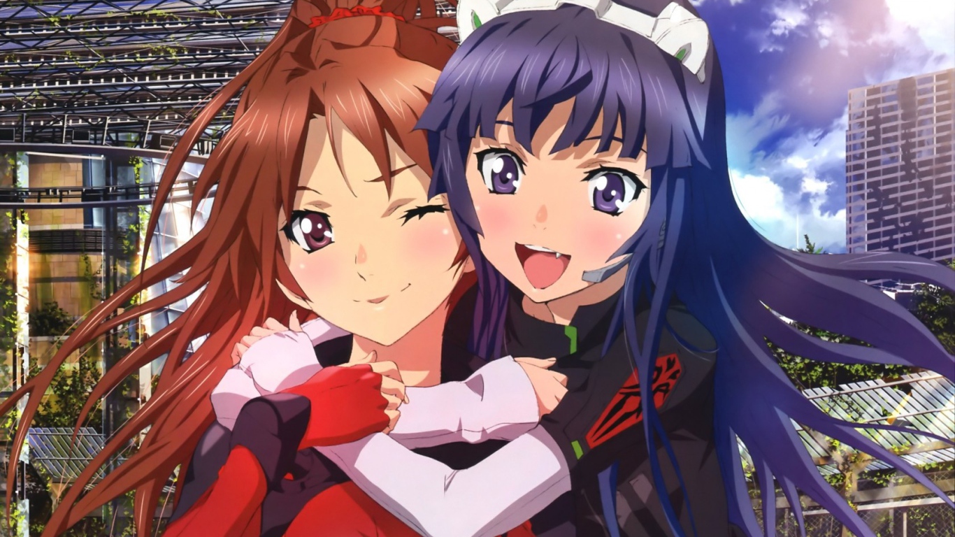 Девушки подружки из аниме Guilty Crown