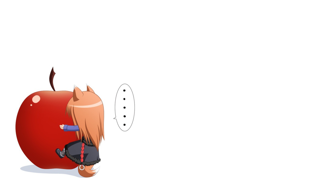 Холо и яблоко, аниме Волчица и пряности