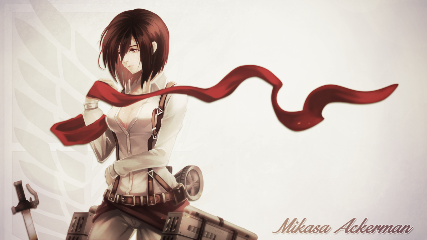 Микаса из аниме Shingeki no Kyojin