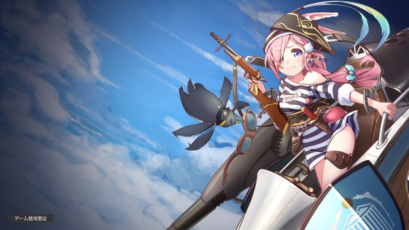 Девушка пират в аниме Кэмономими