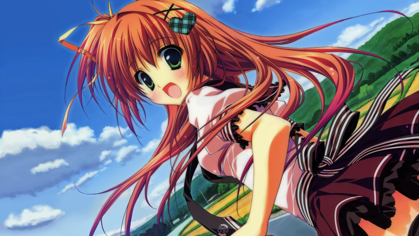 Рыжая девушка из аниме Мост в звездное небо