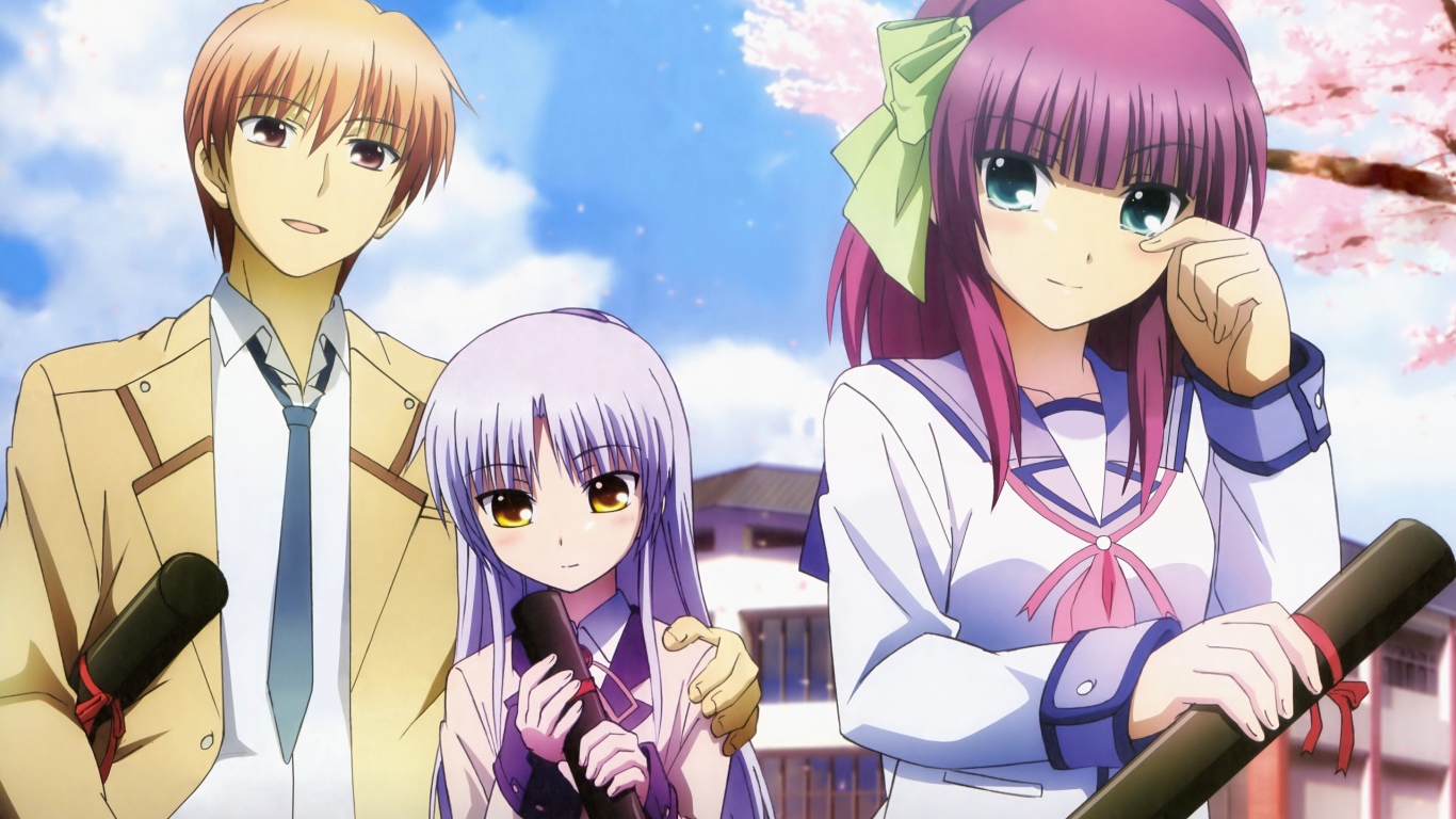 Школьные друзья в аниме Ангельские ритмы