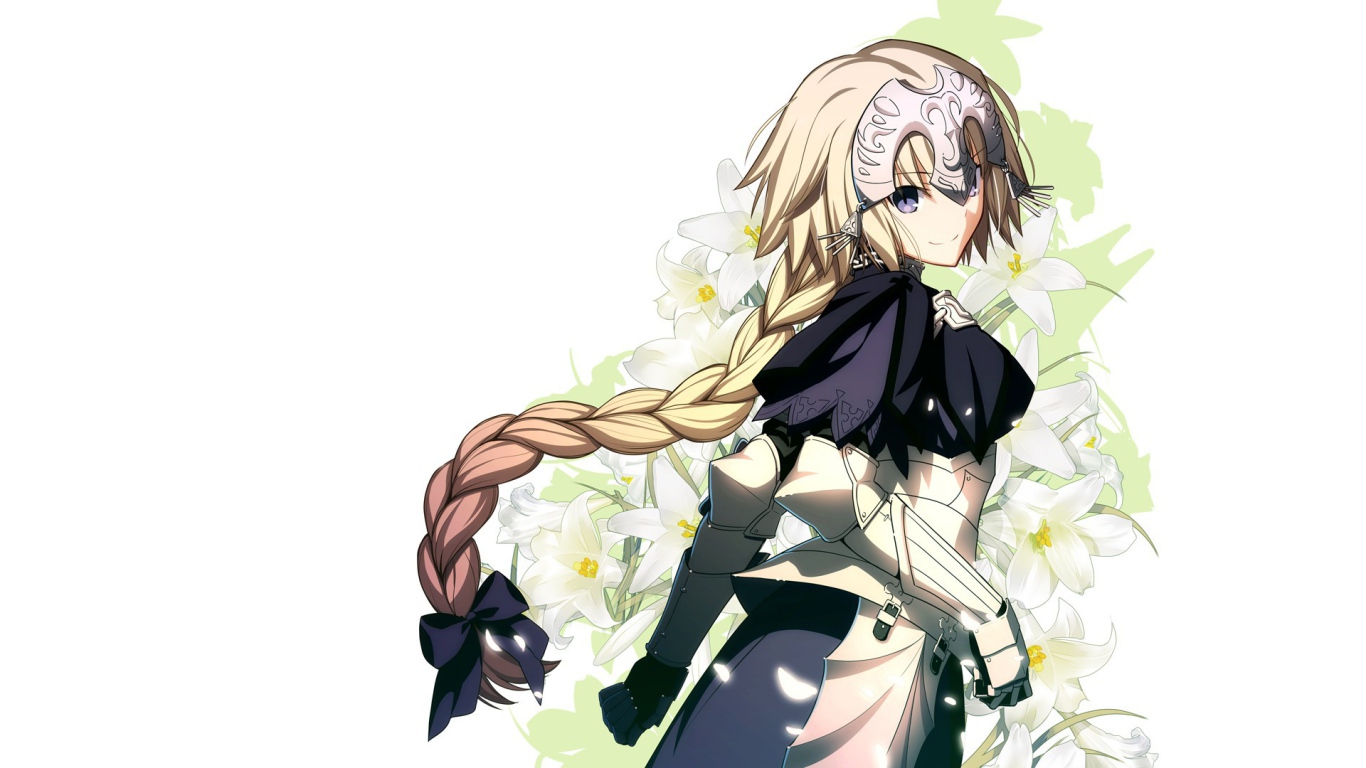 Коса на голове девушки аниме Ночь прибытия