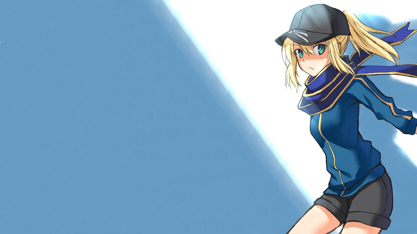 Кепка на голове девушки в аниме Ночь прибытия