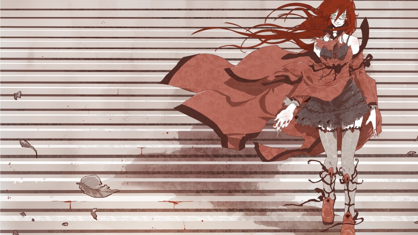 Девушка из аниме Тёмный дворецкий