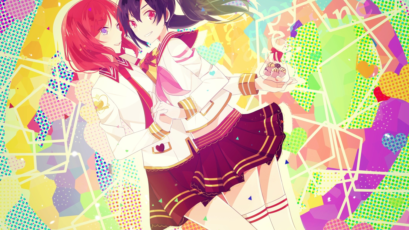 Две девушки из аниме Love Live